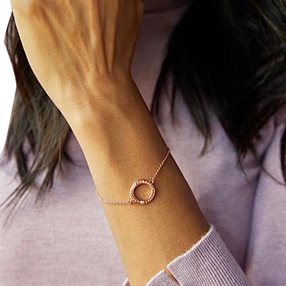 Swarovski Organic Circle Bracelet in Rose Gold ✨